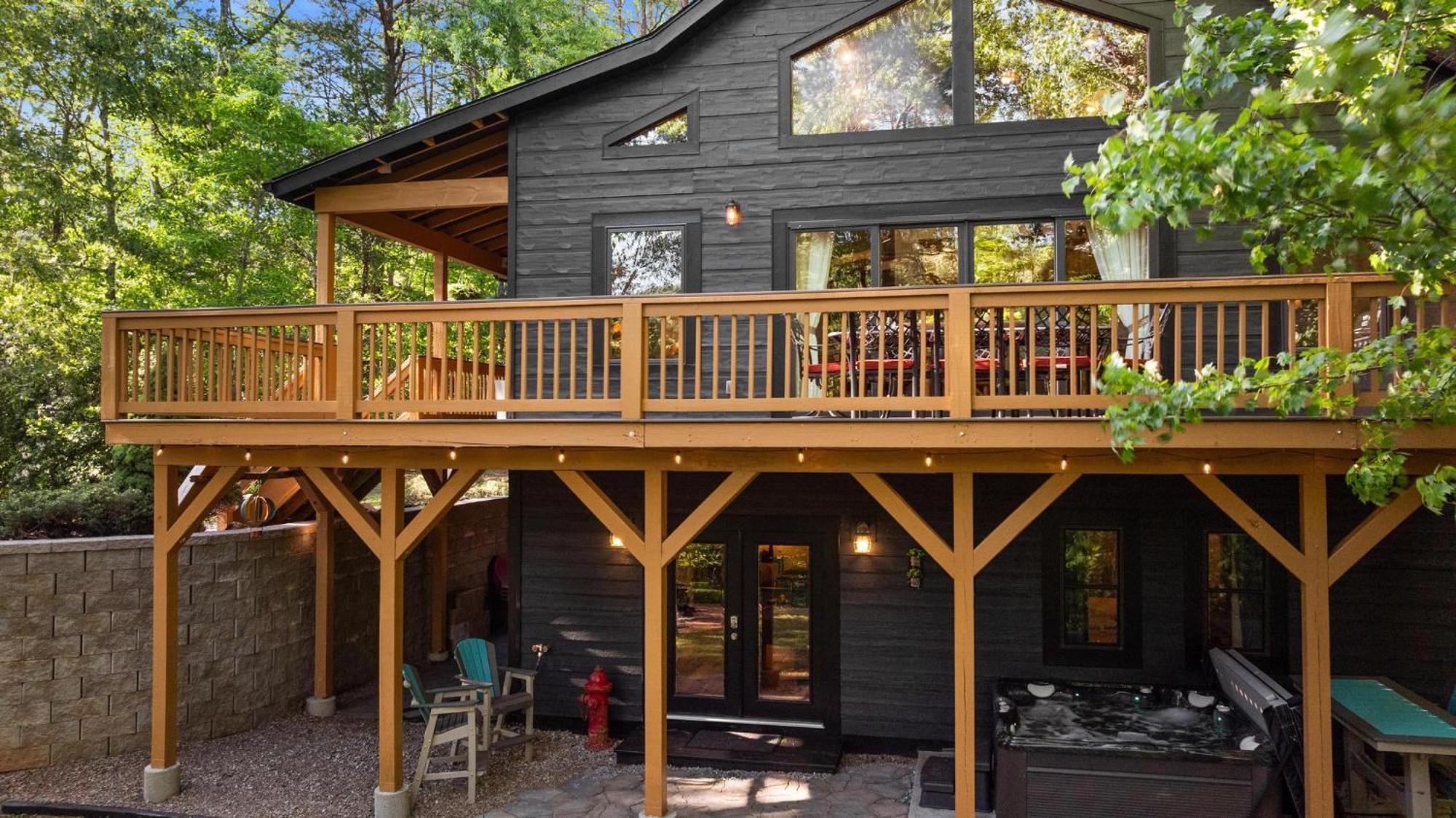 Lux Mtn Cabin Hot Tub, Fire Pit, Game Room 3Bd Franklin Luaran gambar