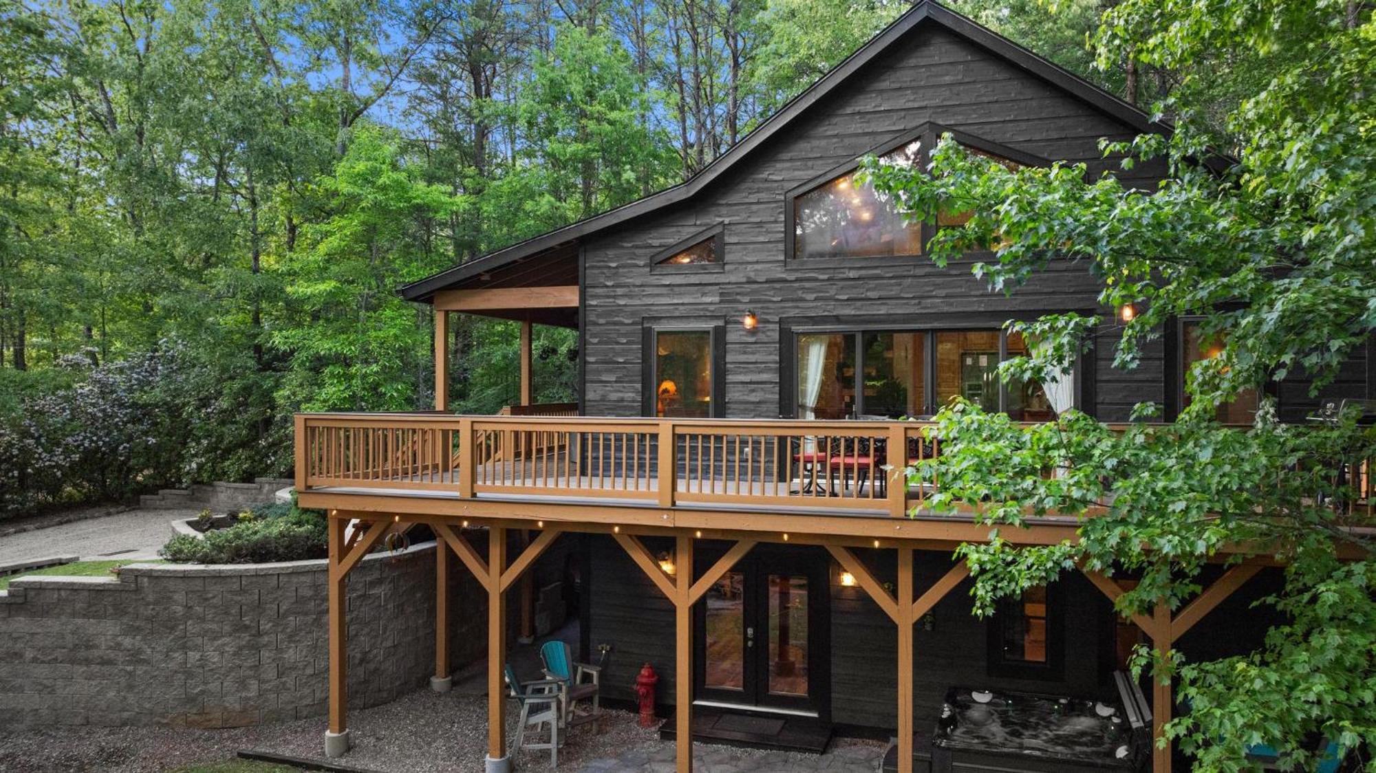 Lux Mtn Cabin Hot Tub, Fire Pit, Game Room 3Bd Franklin Luaran gambar
