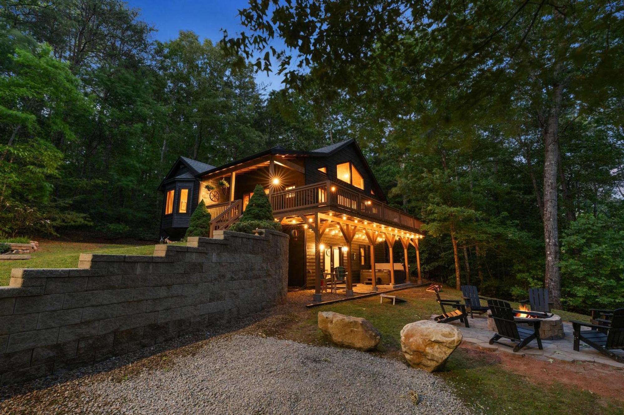 Lux Mtn Cabin Hot Tub, Fire Pit, Game Room 3Bd Franklin Luaran gambar